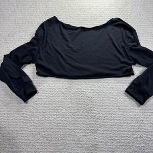 SHEIN Black Long Sleeve Off The Shoulder Crop Top Size XS